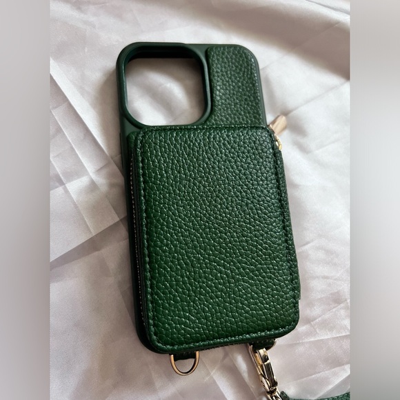 iPhone 13 Wallet Case Crossbody, dark green 
For 6.1” - Picture 9 of 14
